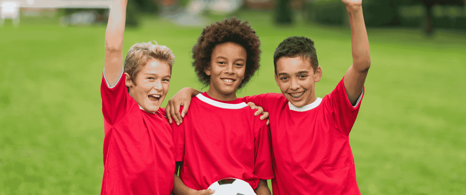 Kids developing social skills through sports